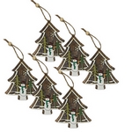 6 Christbaumschmuck Anhänger aus Holz Tannenbaum Schneemann 6 Christbaumschmuck Anhänger aus Holz Tannenbaum Schneemann